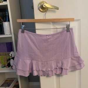 Urban Outfitters Lilac Ruffle Mini Skirt